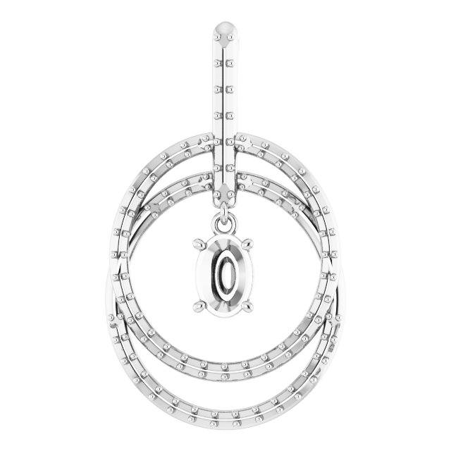 Accented Double Circle Pendant