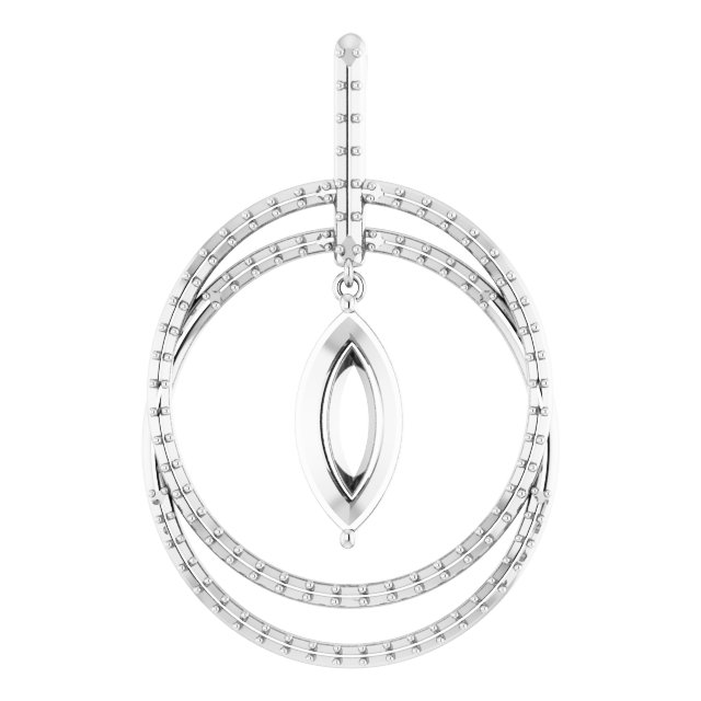 Accented Double Circle Pendant
