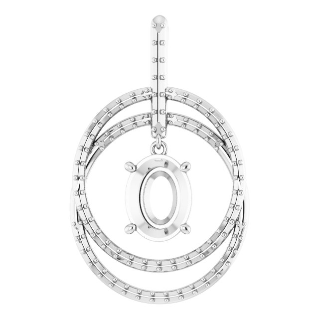 Accented Double Circle Pendant