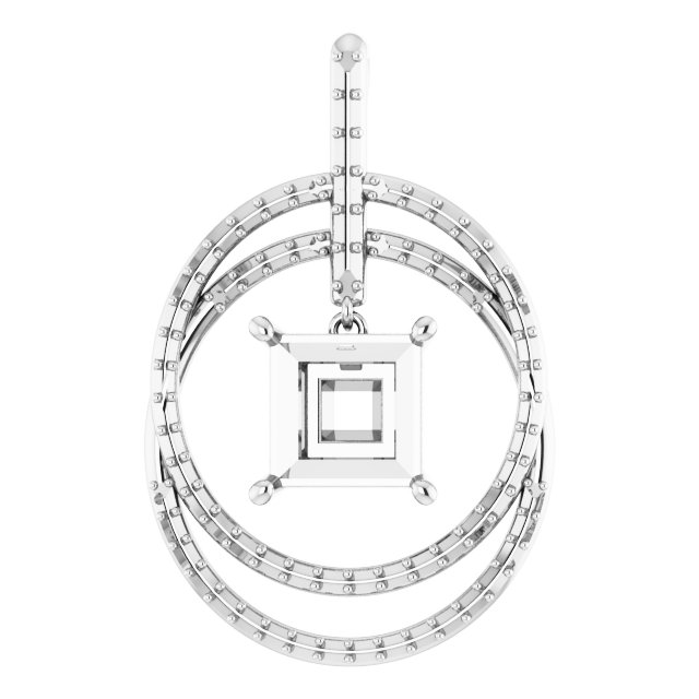 Accented Double Circle Pendant