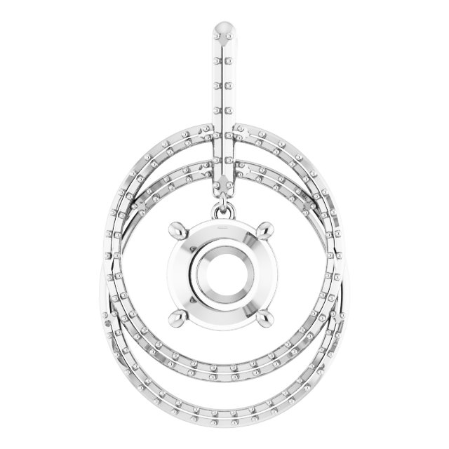 Accented Double Circle Pendant