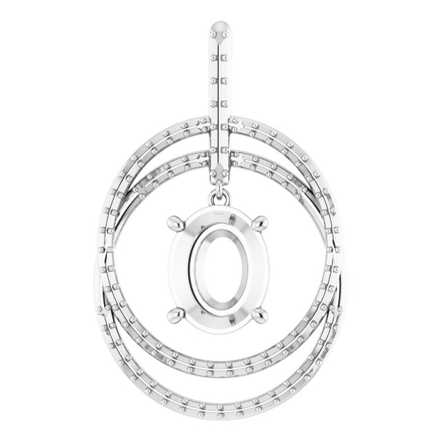 Accented Double Circle Pendant