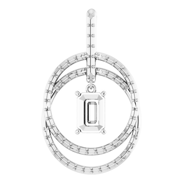 Accented Double Circle Pendant
