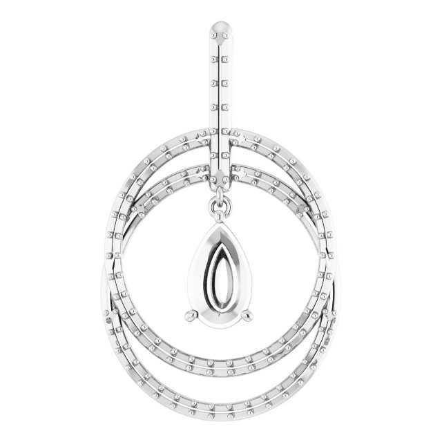 Accented Double Circle Pendant