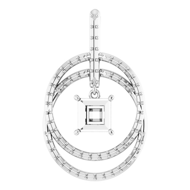 Accented Double Circle Pendant