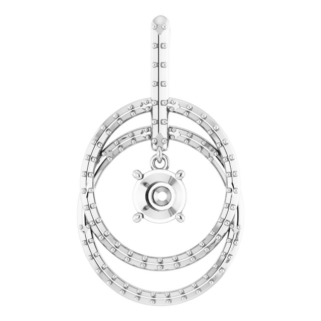 Accented Double Circle Pendant