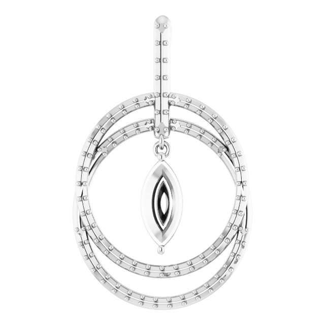 Accented Double Circle Pendant
