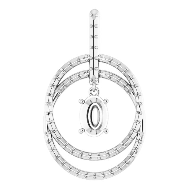Accented Double Circle Pendant