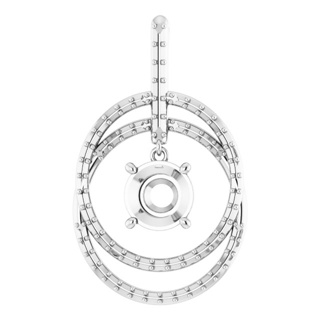 Accented Double Circle Pendant