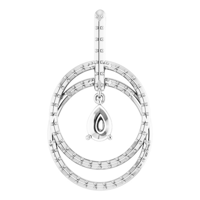 Accented Double Circle Pendant