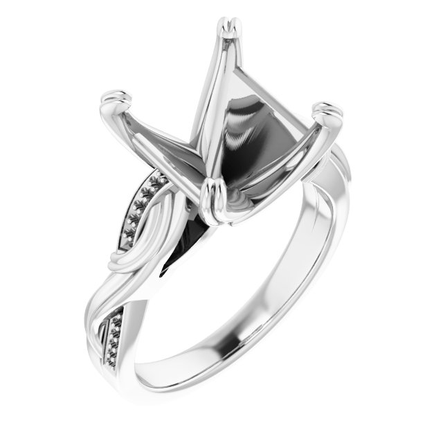 Accented Infinity-Inspired Engagement Ring