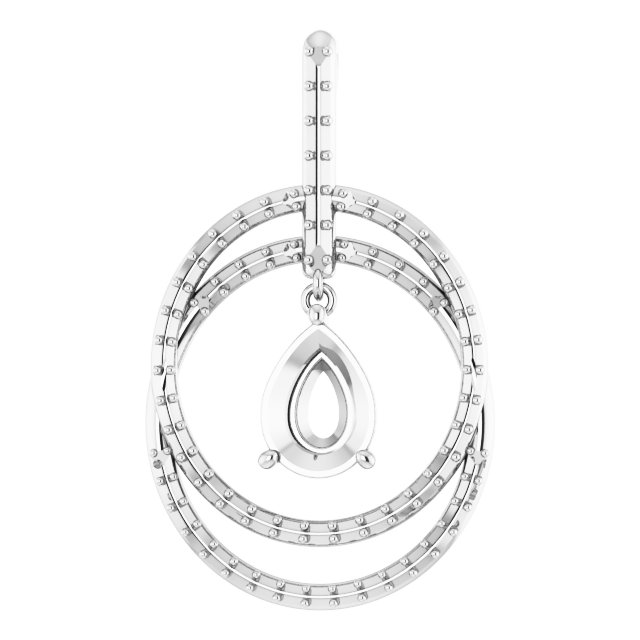 Accented Double Circle Pendant