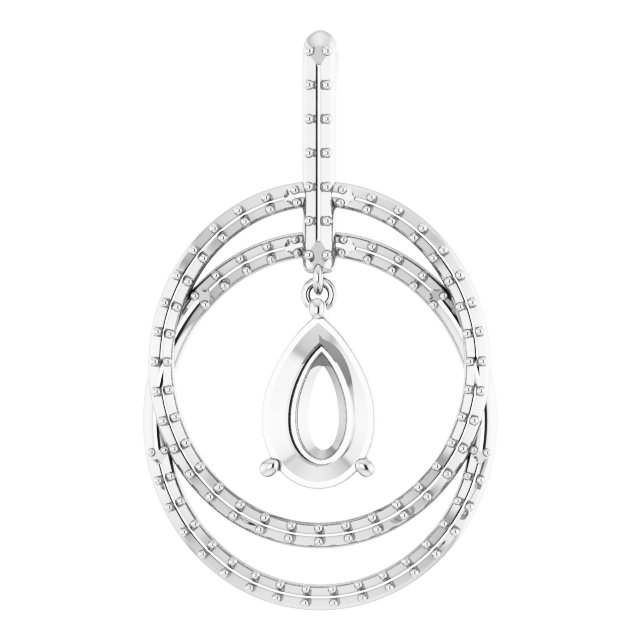 Accented Double Circle Pendant