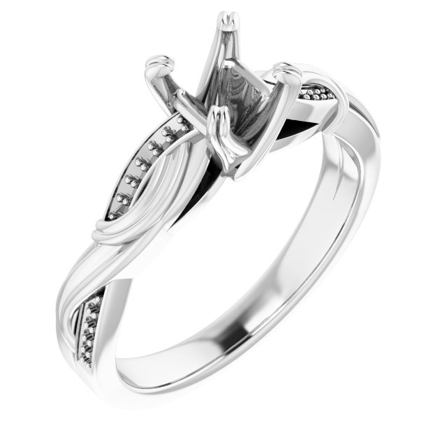 Accented Infinity-Inspired Engagement Ring