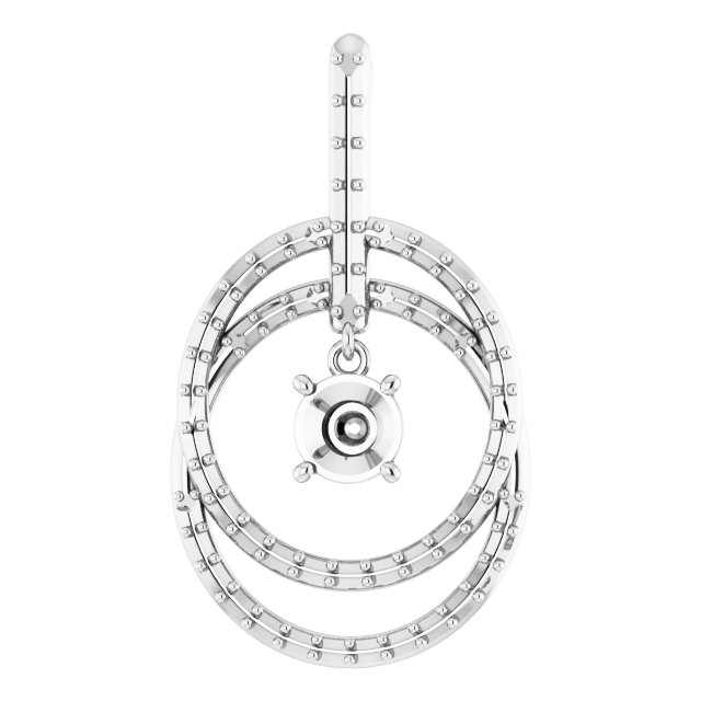Accented Double Circle Pendant