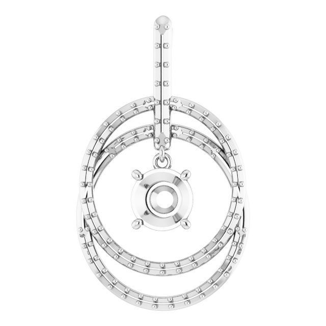 Accented Double Circle Pendant