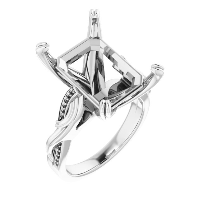 Accented Infinity-Inspired Engagement Ring