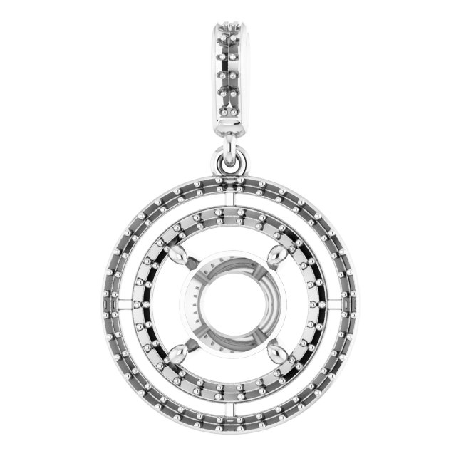 Double Halo-Style Pendant