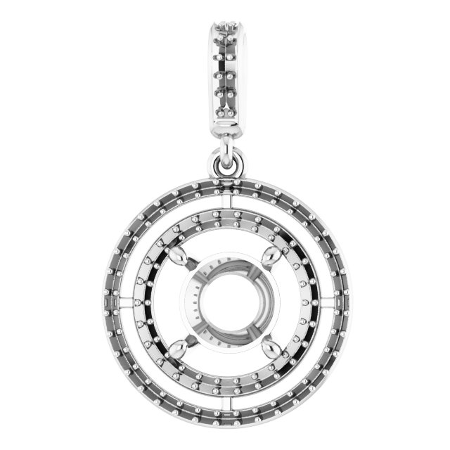 Double Halo-Style Pendant