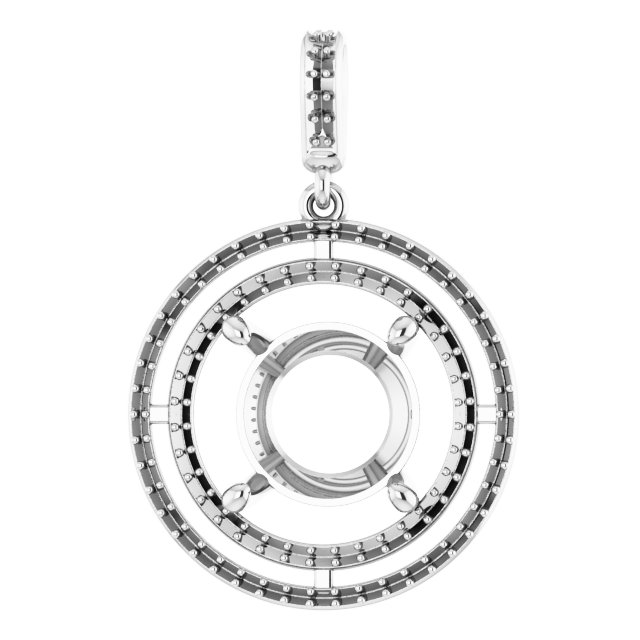 Double Halo-Style Pendant