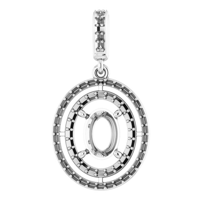 Double Halo-Style Pendant