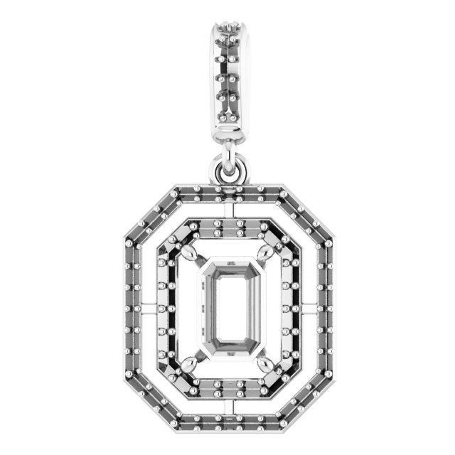 Double Halo-Style Pendant