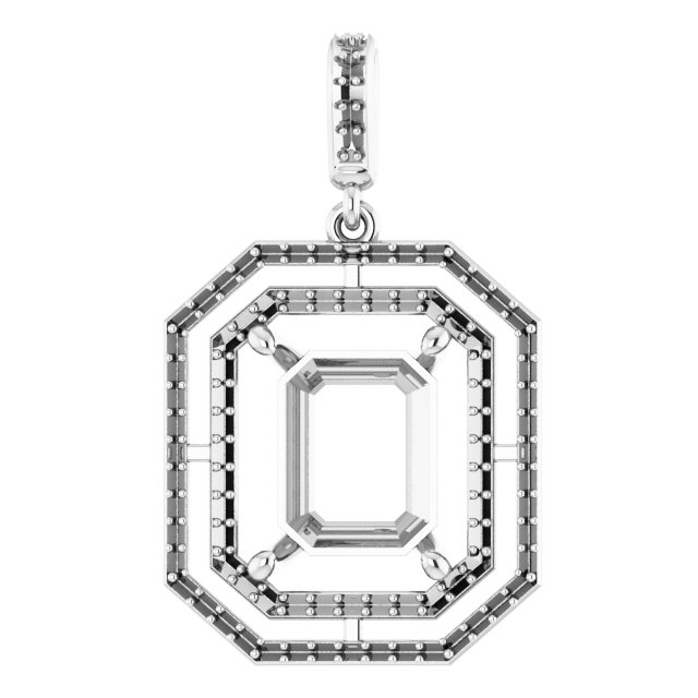 Double Halo-Style Pendant