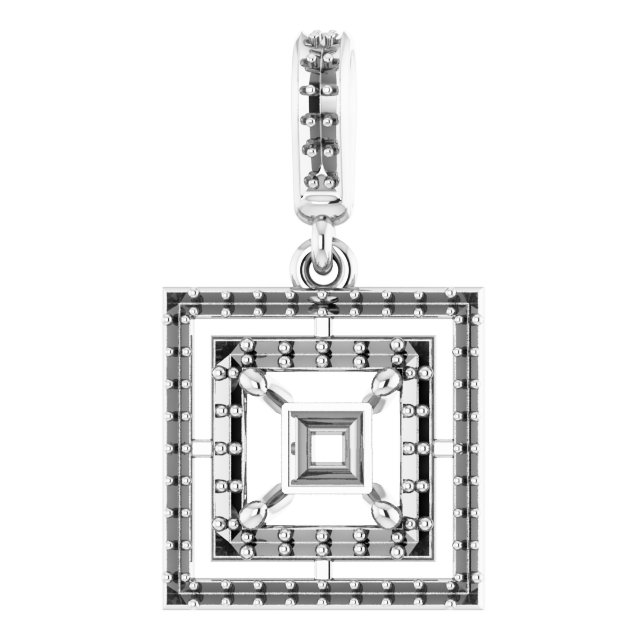 Double Halo-Style Pendant