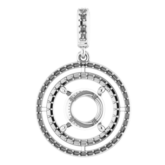 Double Halo-Style Pendant