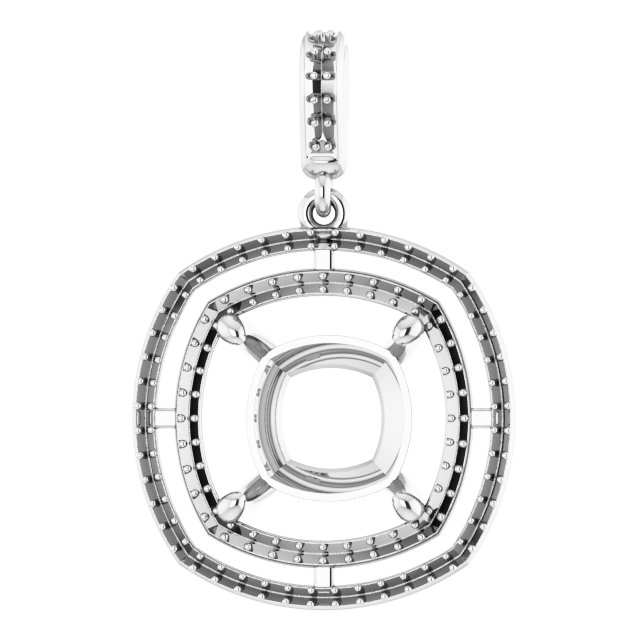Double Halo-Style Pendant