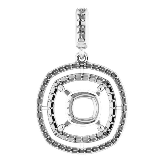 Double Halo-Style Pendant