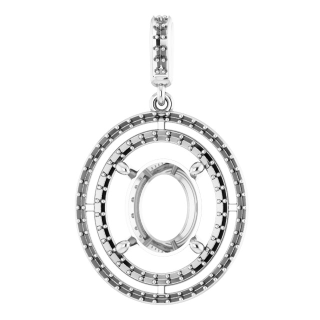 Double Halo-Style Pendant