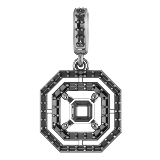 12x8 mm Pear Halo-Style Pendant Mounting