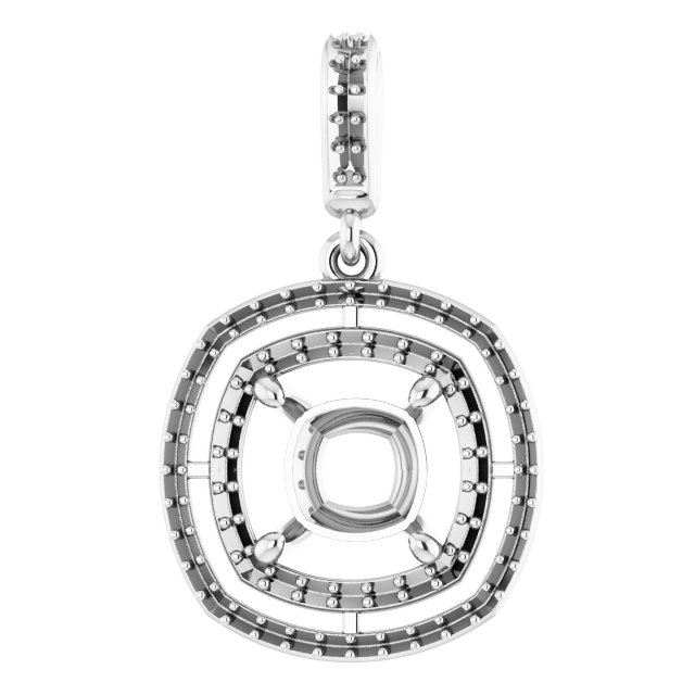 Double Halo-Style Pendant