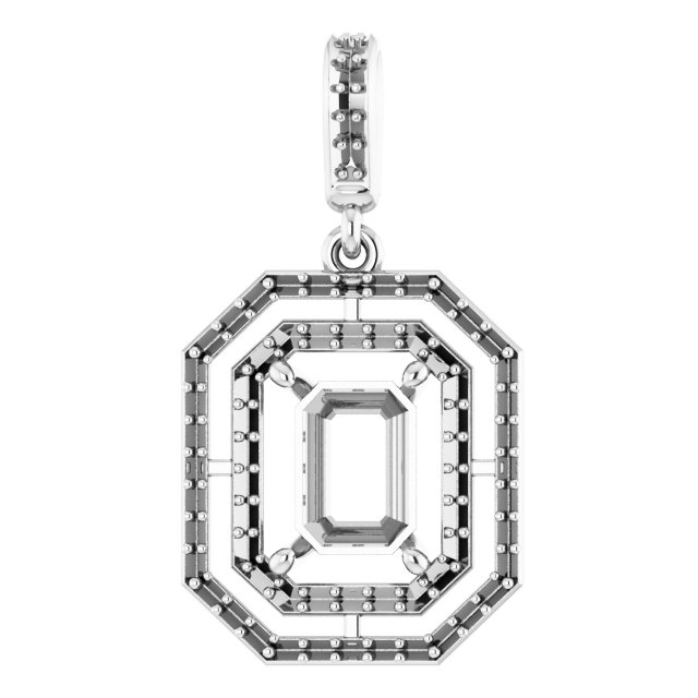 Double Halo-Style Pendant