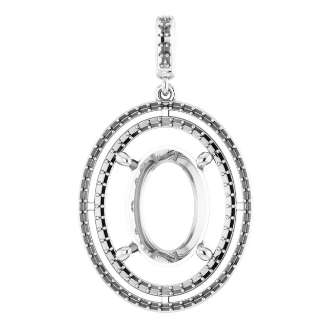 Double Halo-Style Pendant