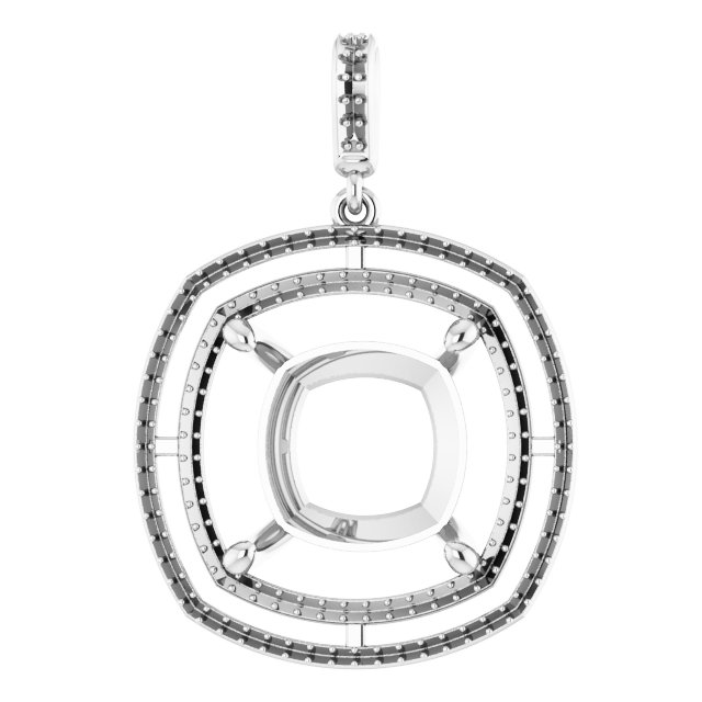 Double Halo-Style Pendant