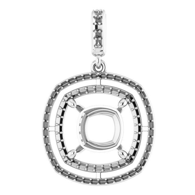 Double Halo-Style Pendant