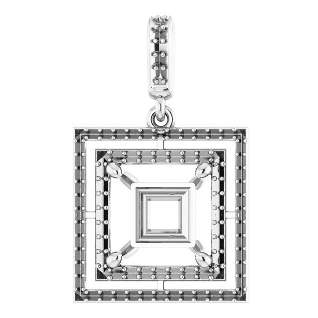 Double Halo-Style Pendant