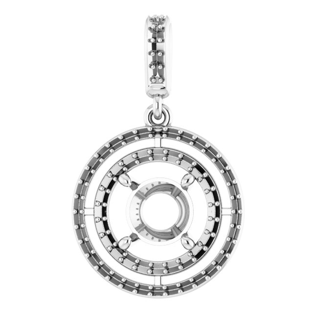 Double Halo-Style Pendant