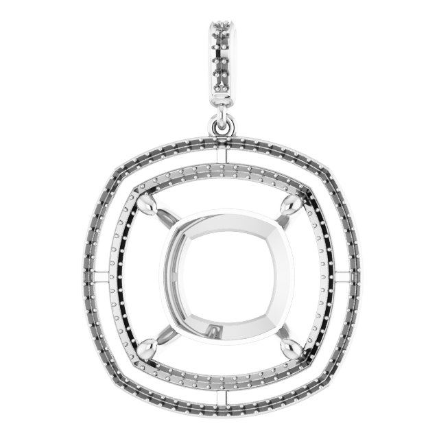 Double Halo-Style Pendant