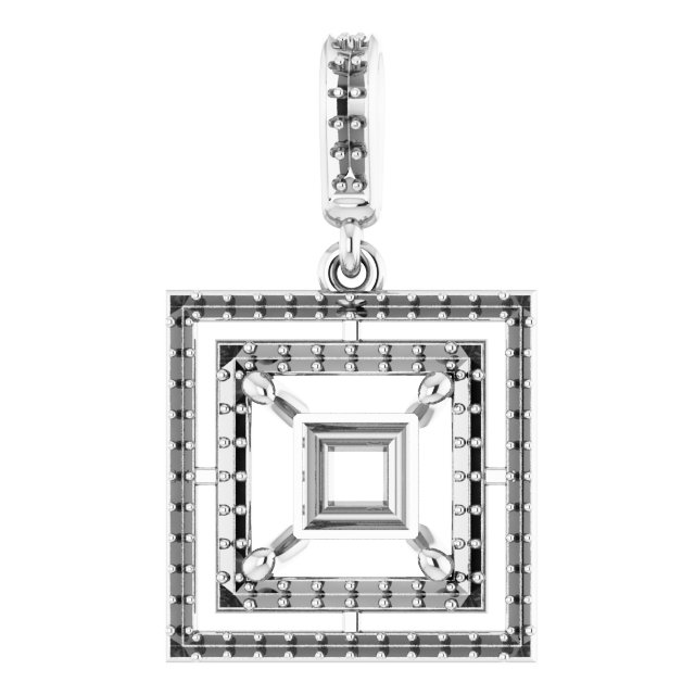 Double Halo-Style Pendant