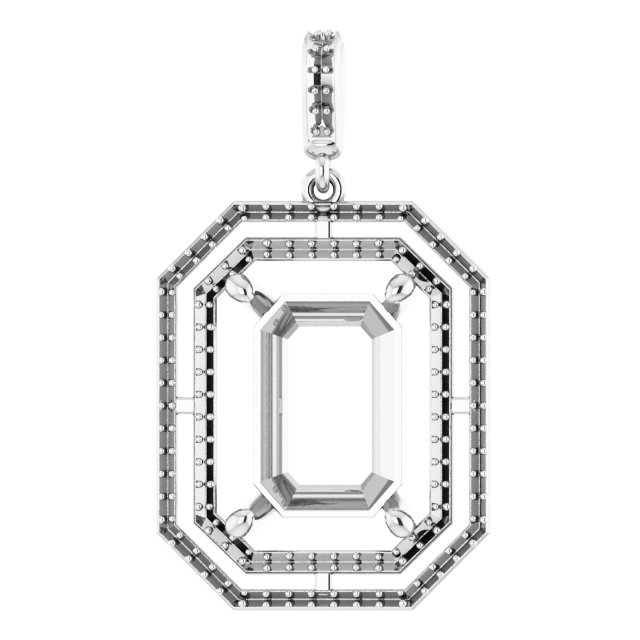 Double Halo-Style Pendant