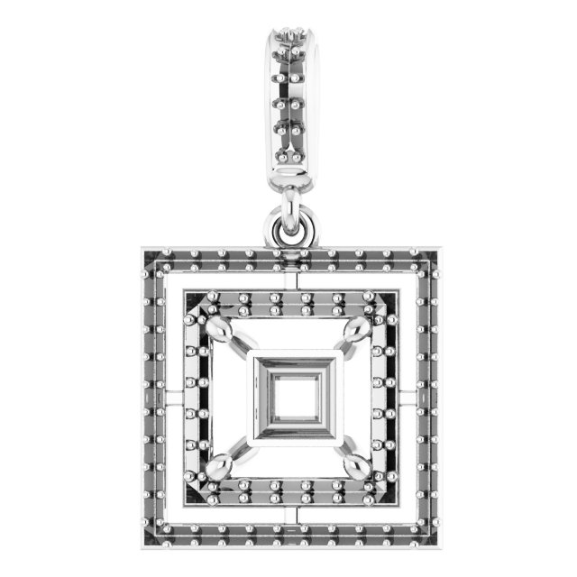 Double Halo-Style Pendant