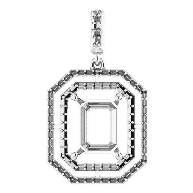 Double Halo-Style Pendant