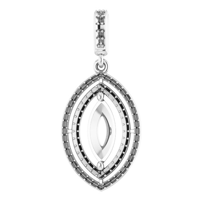 Double Halo-Style Pendant