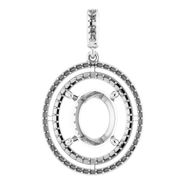 Double Halo-Style Pendant