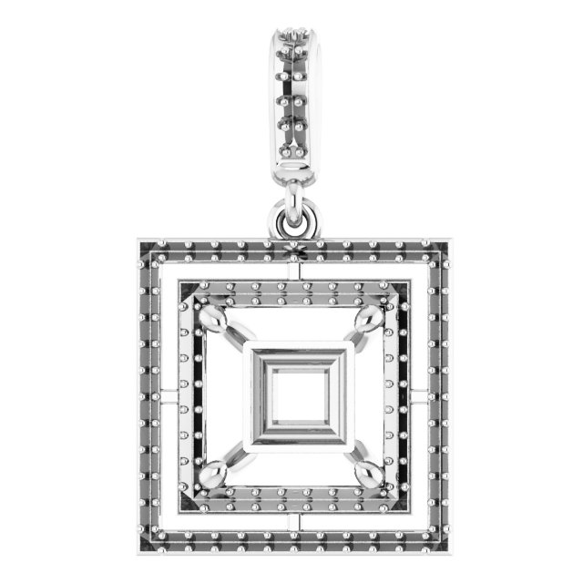 Double Halo-Style Pendant