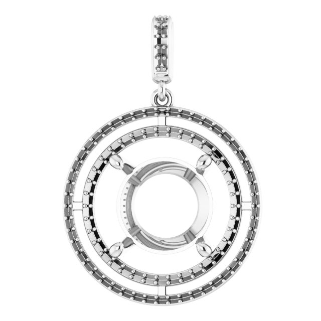 Double Halo-Style Pendant