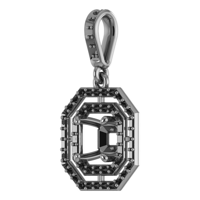 12x8 mm Pear Halo-Style Pendant Mounting view 2